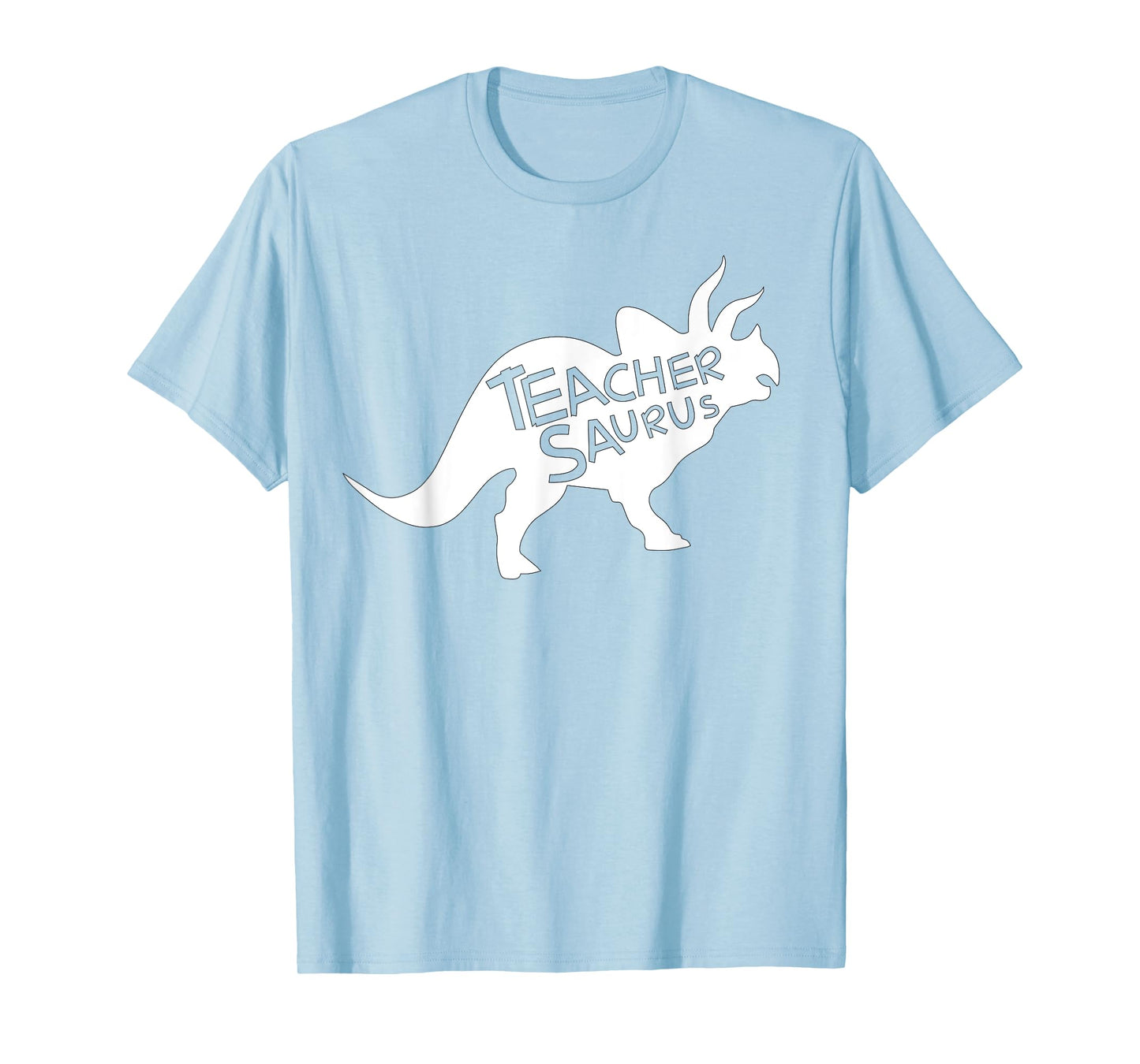 Teacher Saurus Shirt Funny Triceratop Dinosaur Gift Men Women T-Shirt