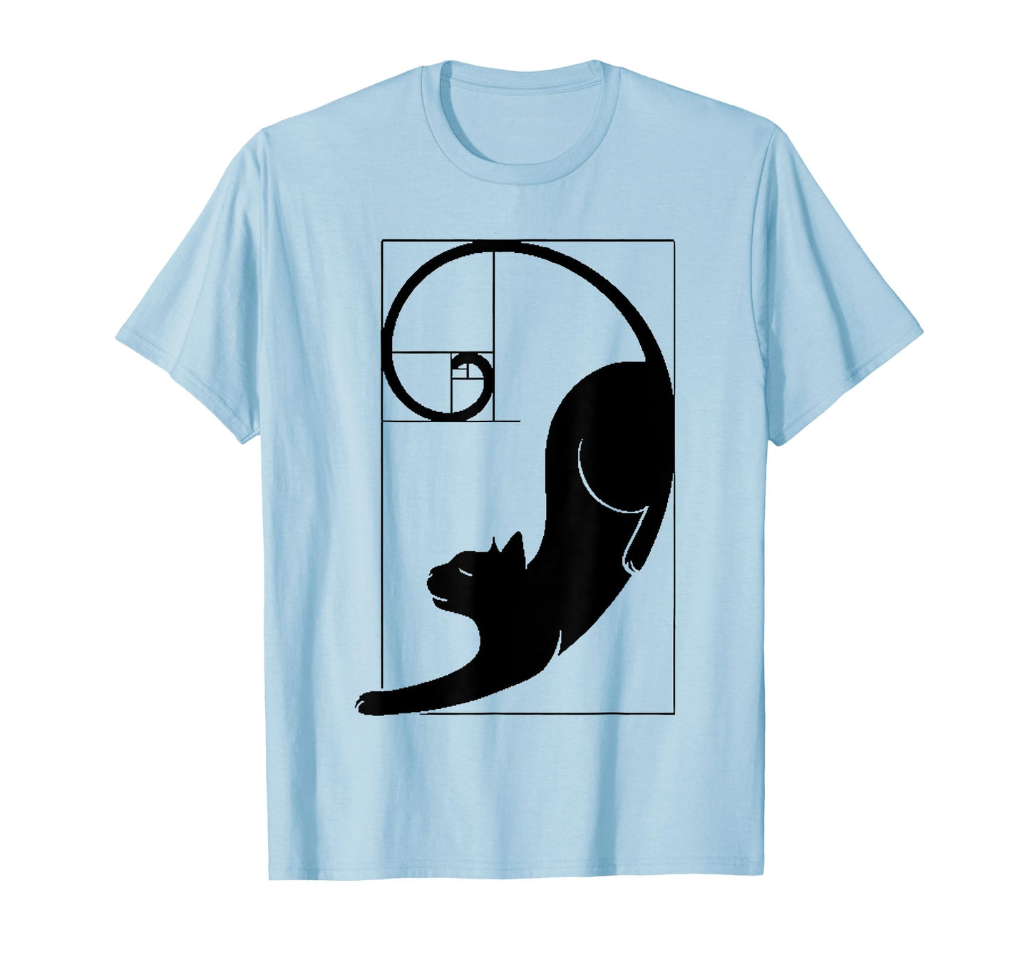 Fibonacci Cat The Golden Ratio Print T-Shirt