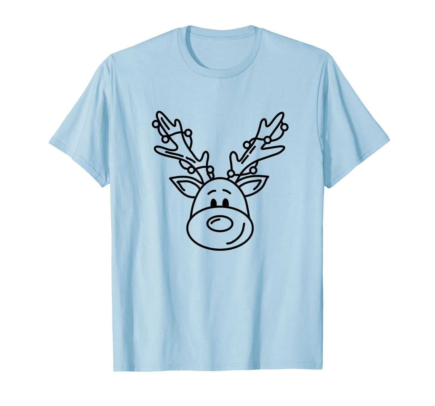 Christmas Funny Reindeer Color Your Own Craft for Kids T-Shirt