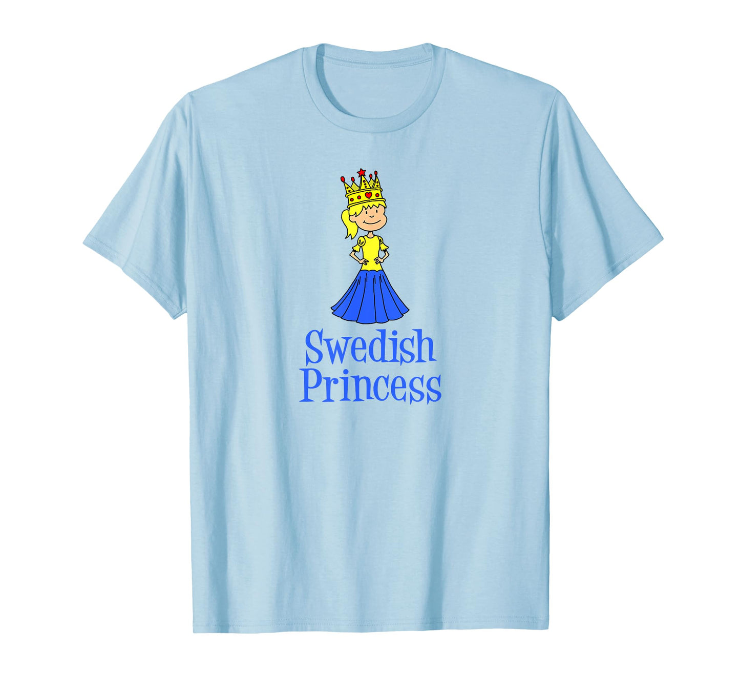 Swedish Princess Cute Girl Sweden Scandinavian Fairy Tale T-Shirt
