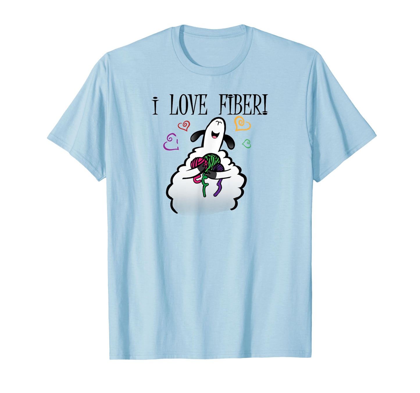 I love fibre Handspinning Funny sheep T-Shirt