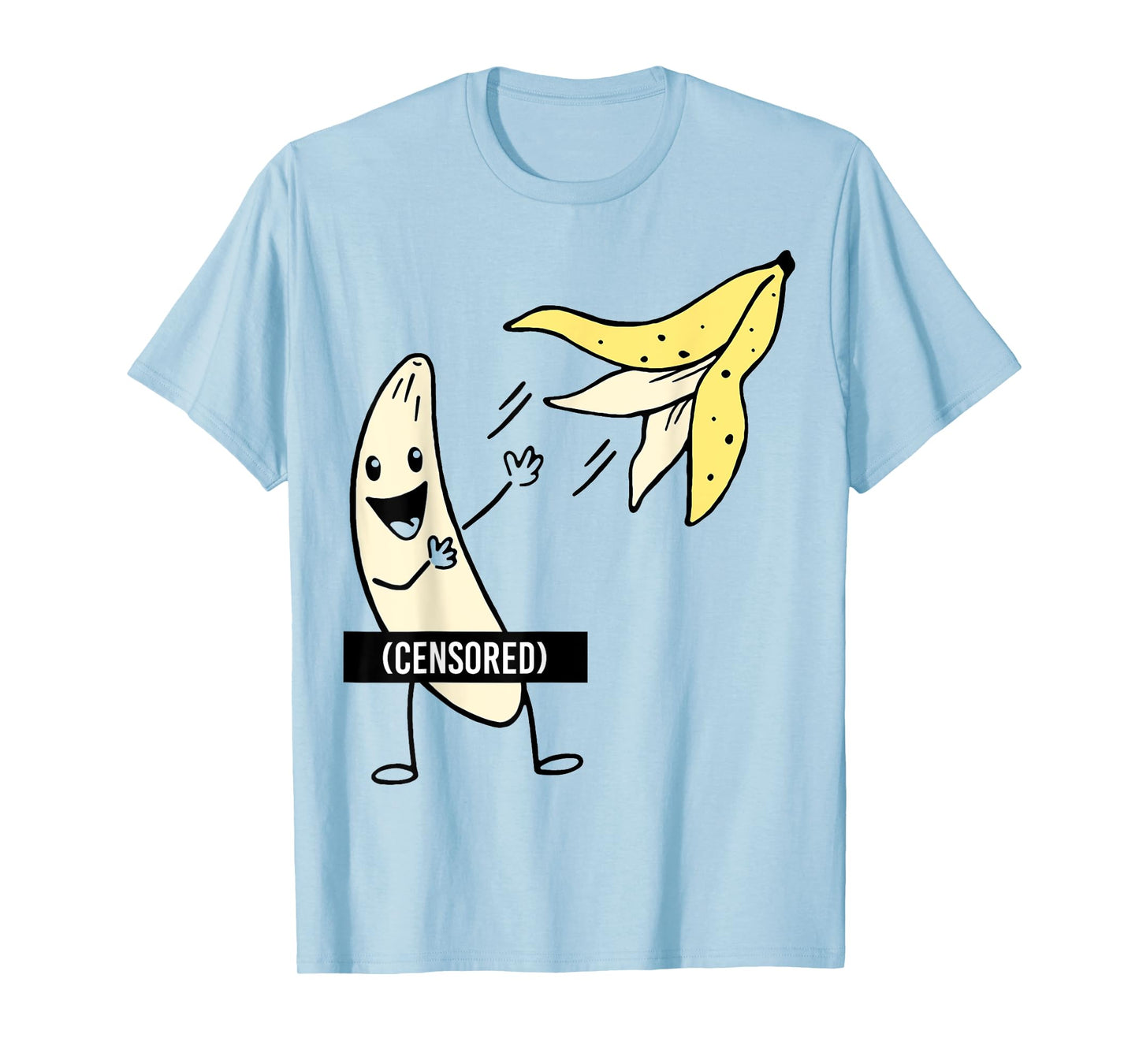 Censored Banana Throwing Off His Peel T-Shirt