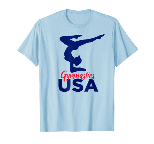 the Team Gymnastics USA Support USA Flag T-Shirt