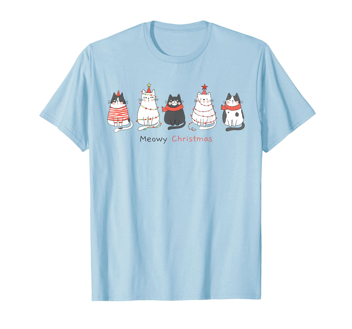 Funny Christmas Cats - Matching Family Meowy Pajamas Catmas T-Shirt