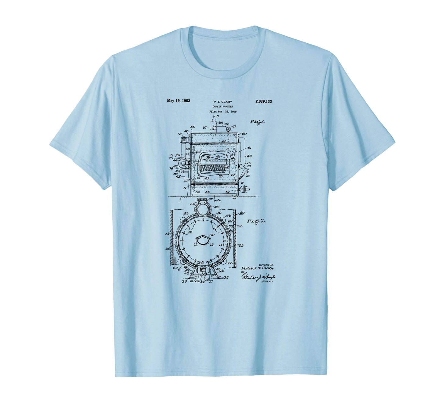 Vintage 1949 Coffee Roaster Patent Print Gift T-Shirt