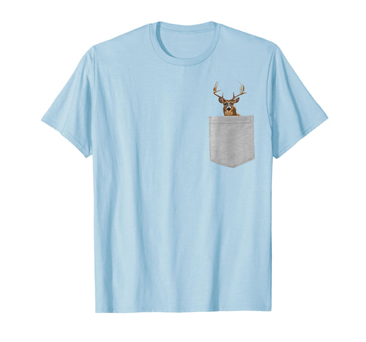 Animal in Your Pocket Funny White Tail Deer peeking out t sh T-Shirt
