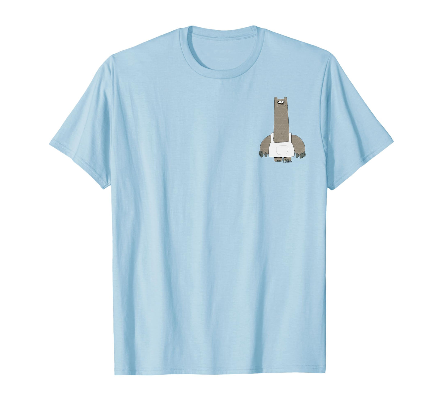 Chowder Shnitzel Angry Pose Full Body Shot Pocket Logo T-Shirt