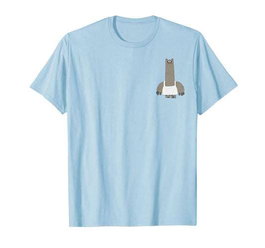 Chowder Shnitzel Angry Pose Full Body Shot Pocket Logo T-Shirt