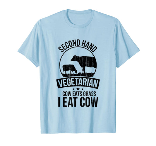 2nd Hand Vegetarian Shirt Funny Carnivore BBQ Meat Eater T-Shirt
