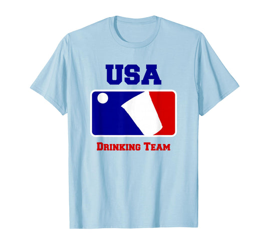 USA Drinking Team Funny Party Beer Pong Game T-Shirt