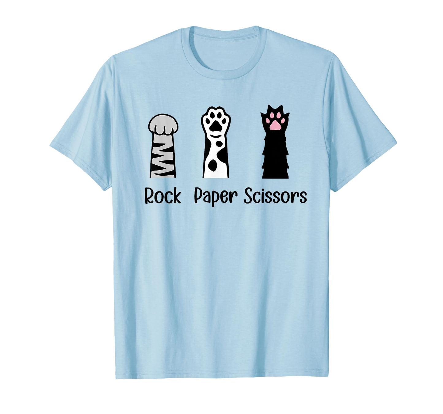 Introvert Cat Animal Rescue Pet Lover Gifts ROCK PAPER SCISSORS Hand Game Cute Paw Funny Cat Lover T-Shirt