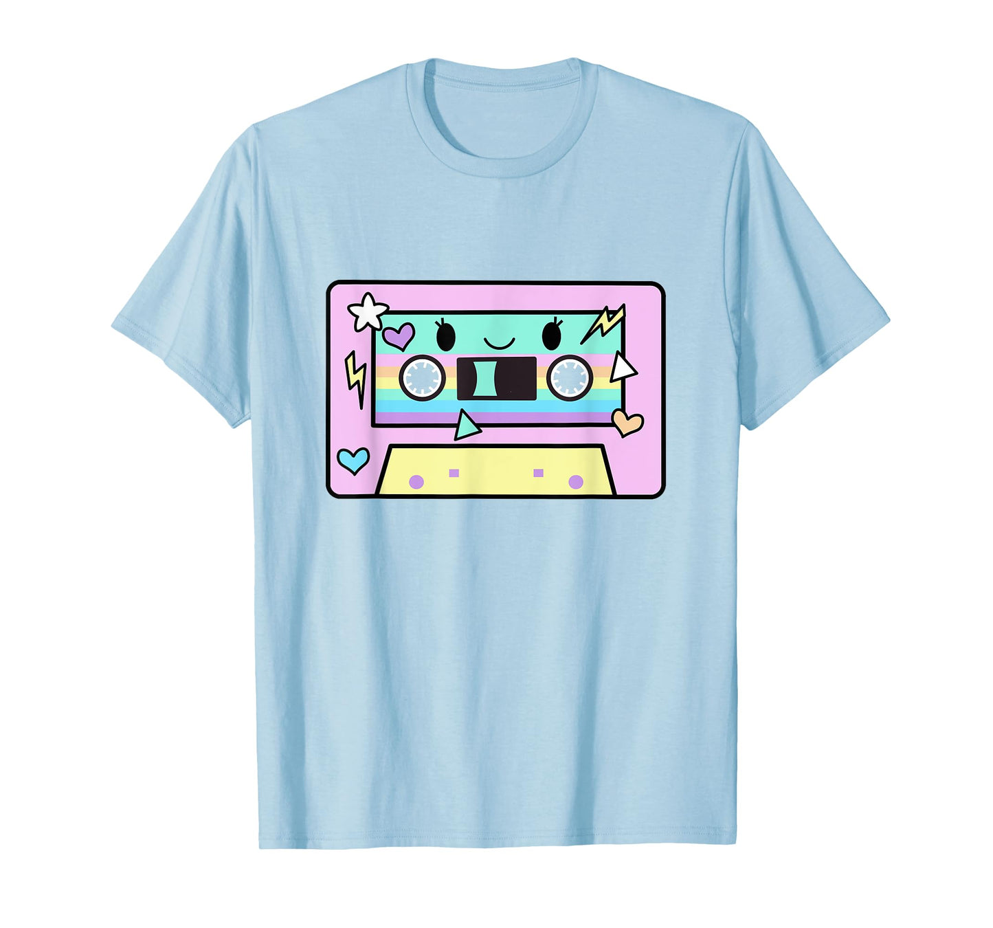 Cassette Tape Shirt Women Cute Kawaii Pastel Colors 80's T-Shirt