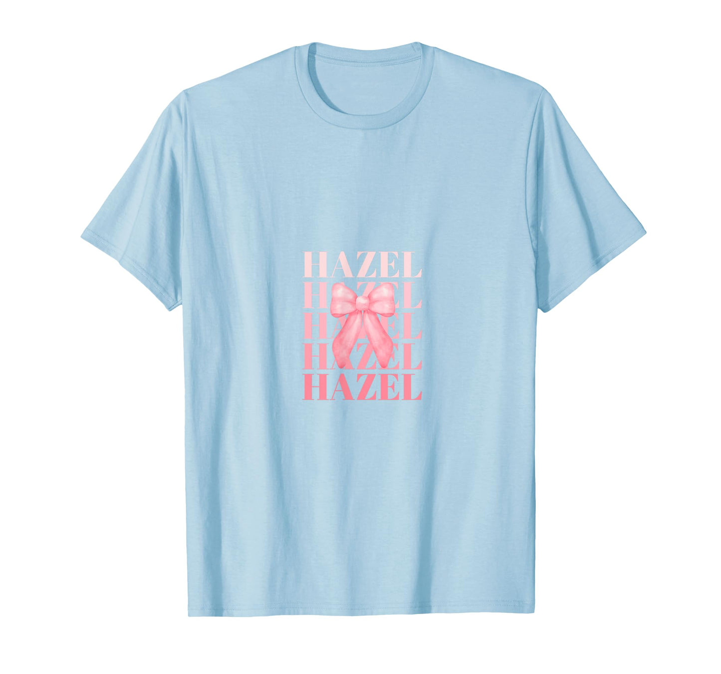 Coquette Custom HAZEL Pink Big Bow T-Shirt