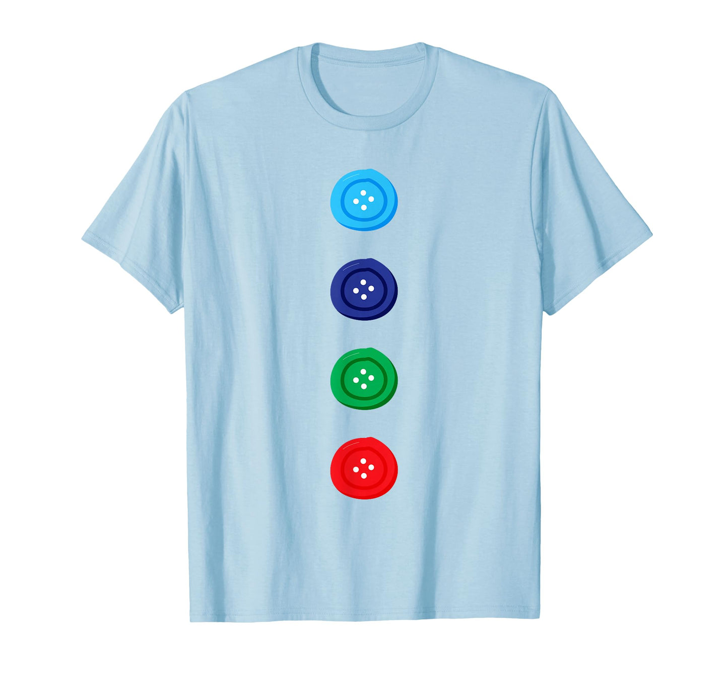 Four Groovy Buttons Blue Cat Funny Halloween Costume T-Shirt