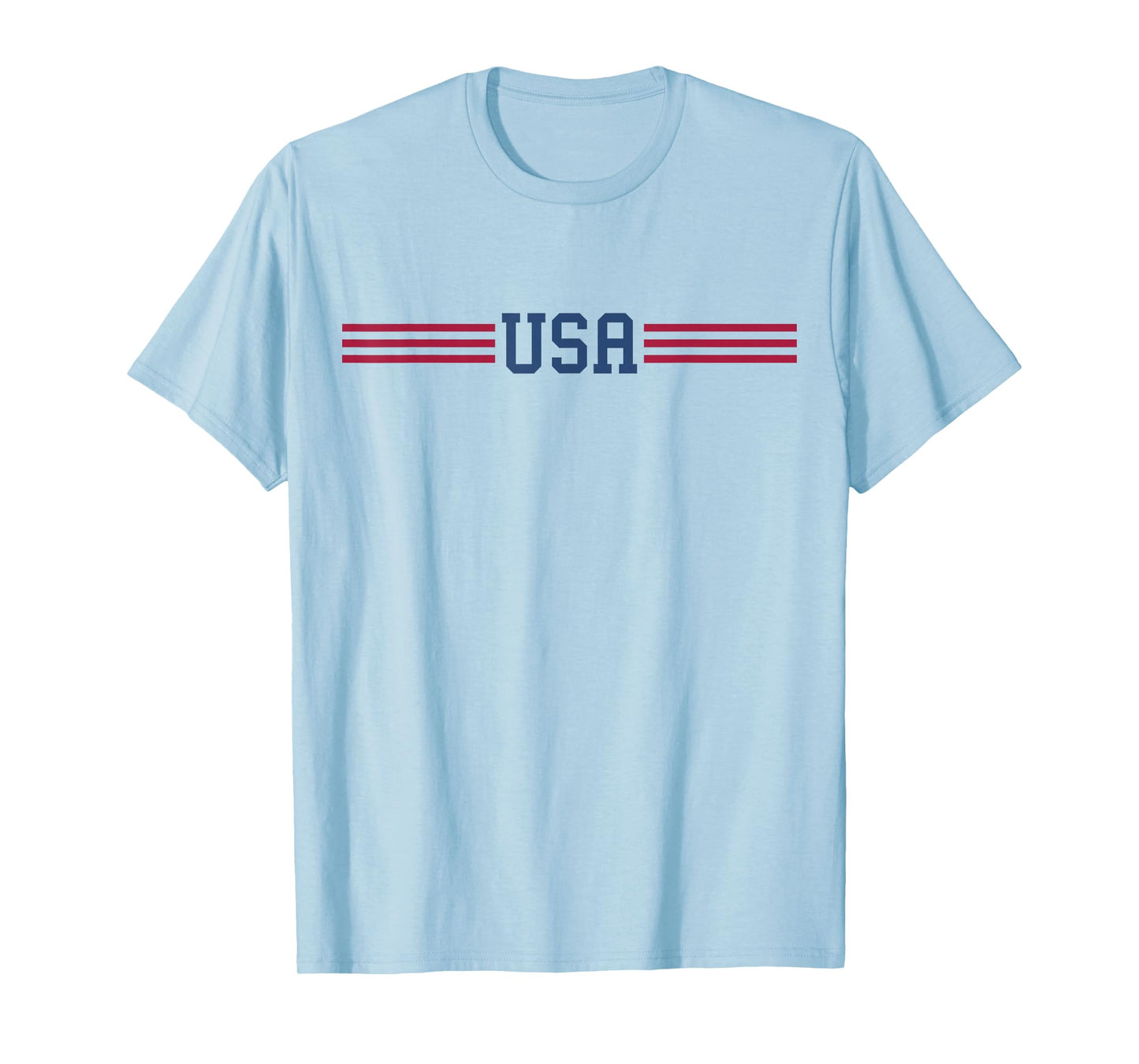 USA Women Men Patriotic American White 4th of July T-Shirt