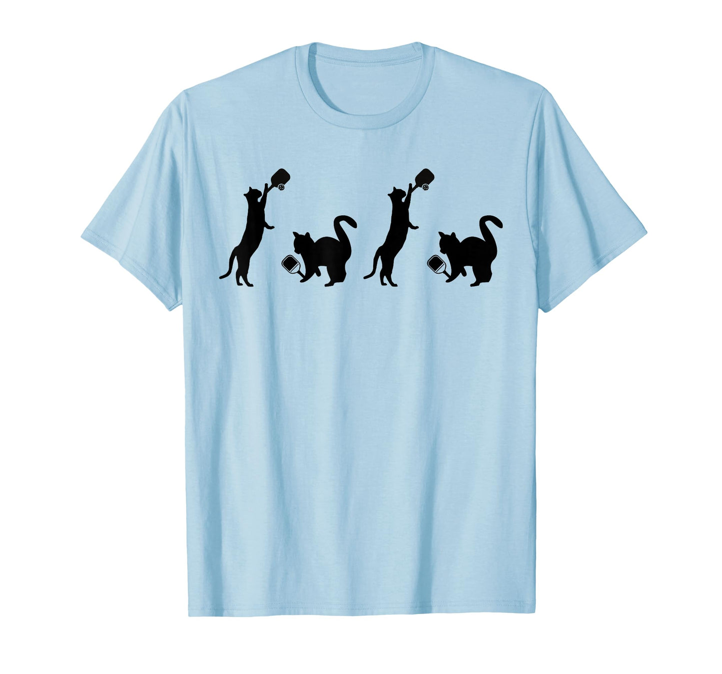 Cats Playing Pickleball Funny Cat Lover Cute Pickleball T-Shirt