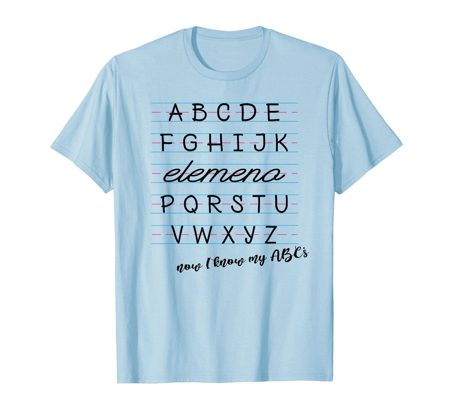ABC Elemeno Shirt Alphabet Kindergarten Preschool Teacher T-Shirt