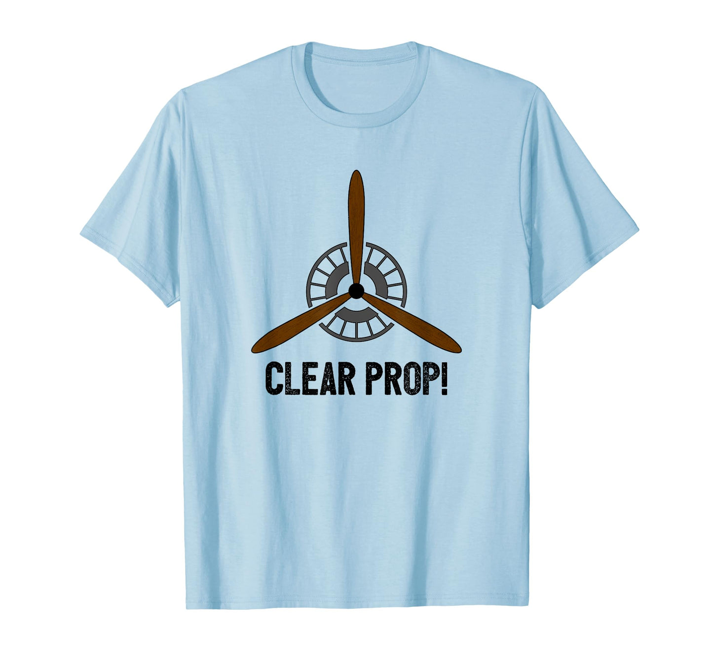 Clear Prop Aviation Airplane Pilot Propeller T-Shirt