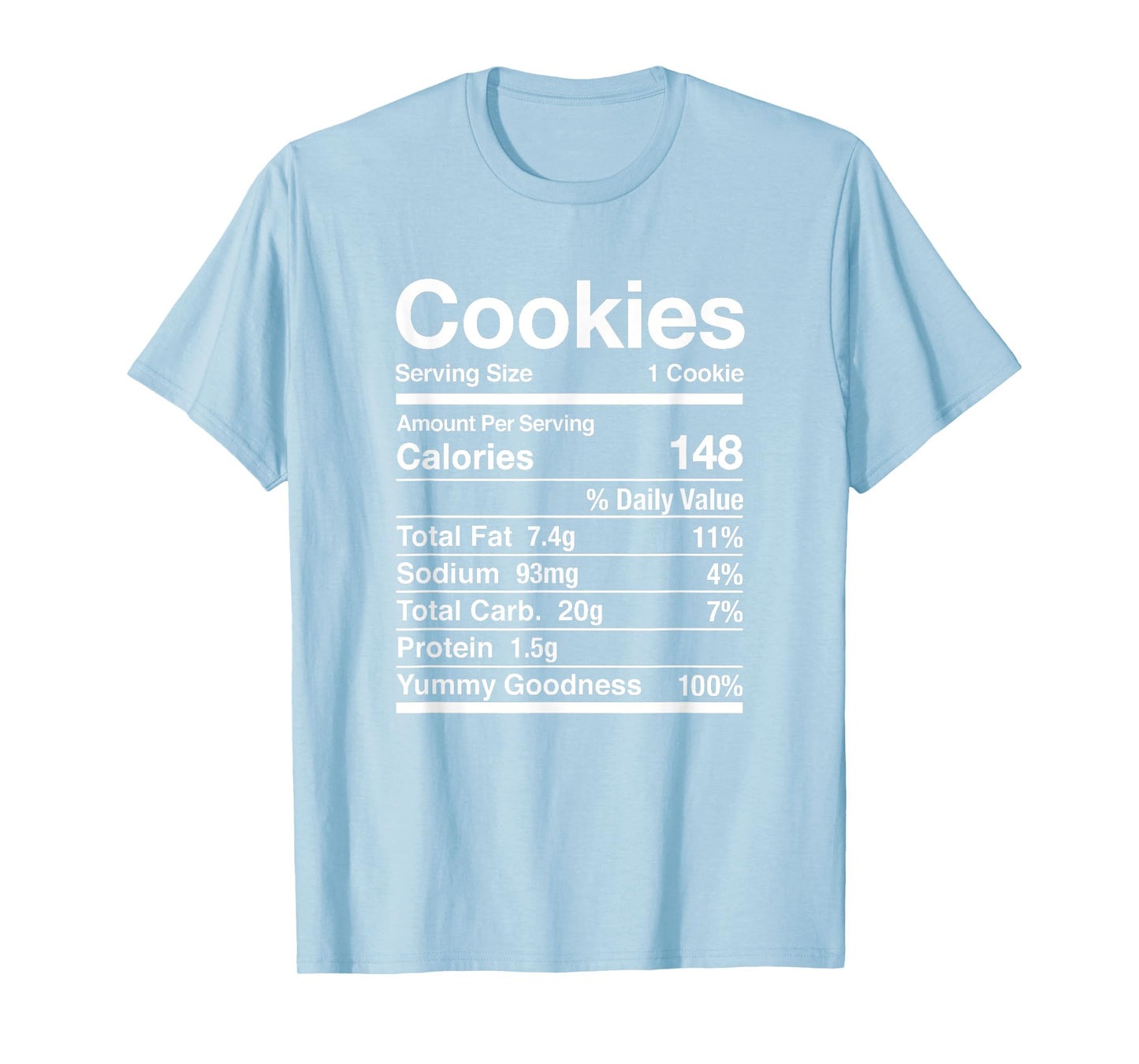 Cookie Nutrition Facts Thanksgiving Matching T-Shirt
