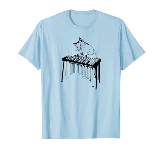 Cute Cat Playing Percussion Musical Xylophone t-shirt Men Women Girls Kids T-Shirt