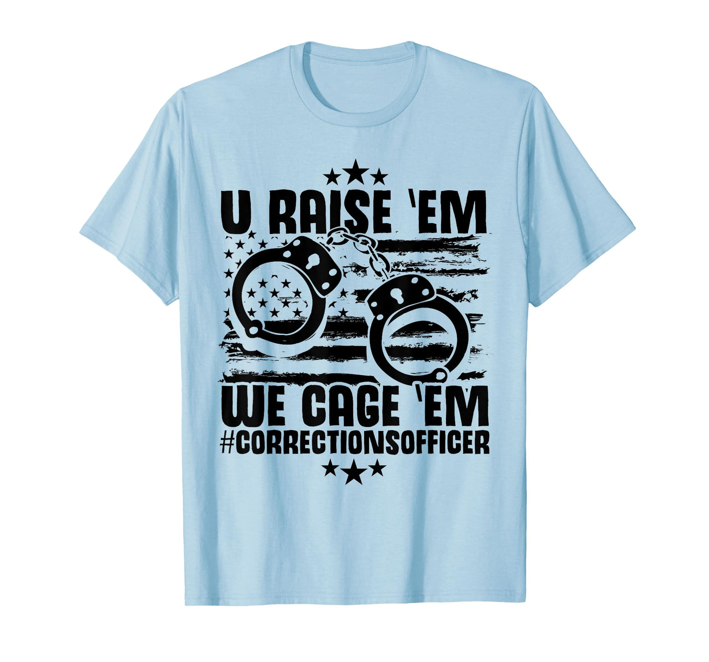 Corrections Decor Thin Silver Line Gear Correctional Officer T-Shirt