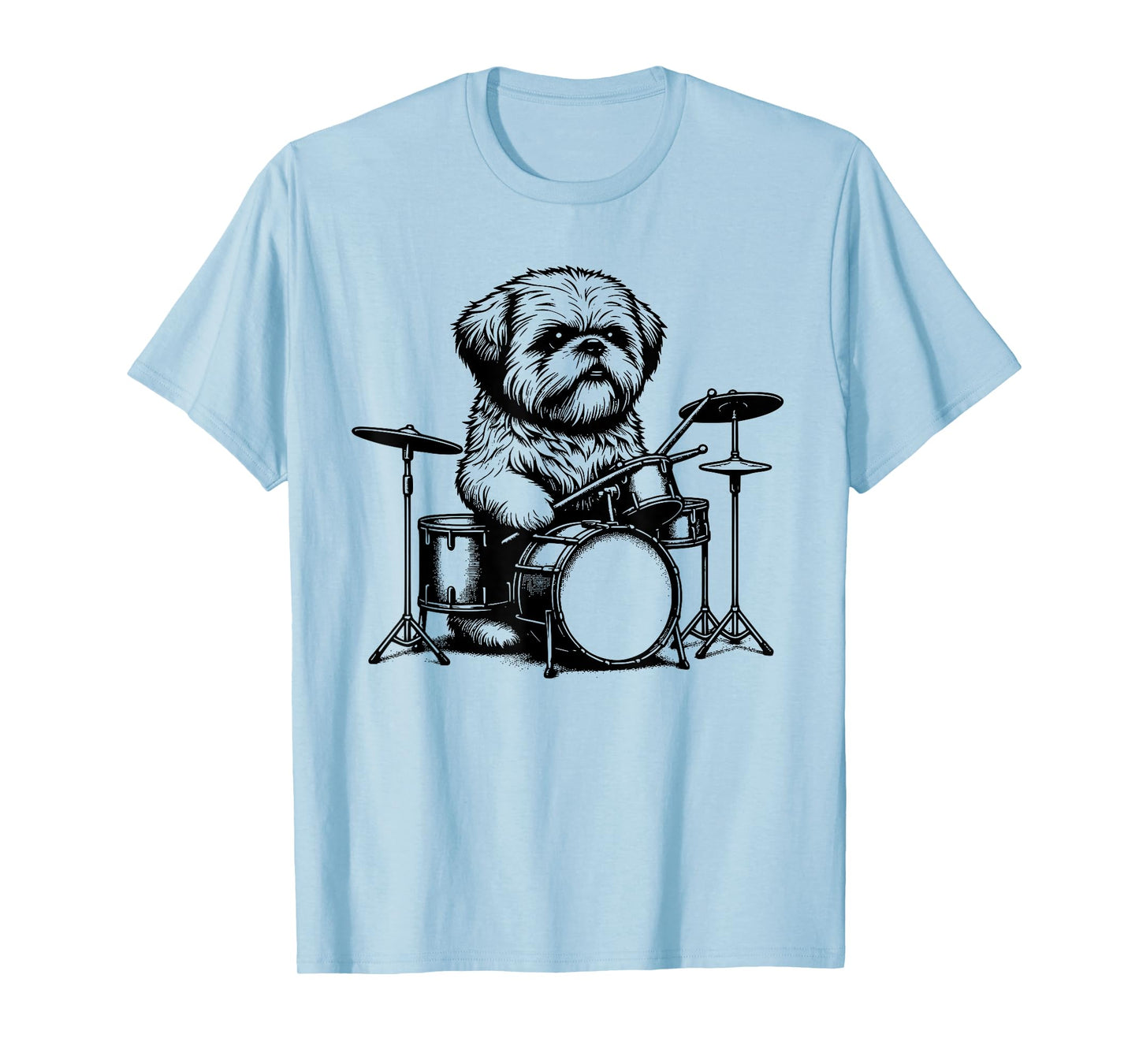 Bolonka Drummer Vibes For Music Lovers And Animal Fans T-Shirt