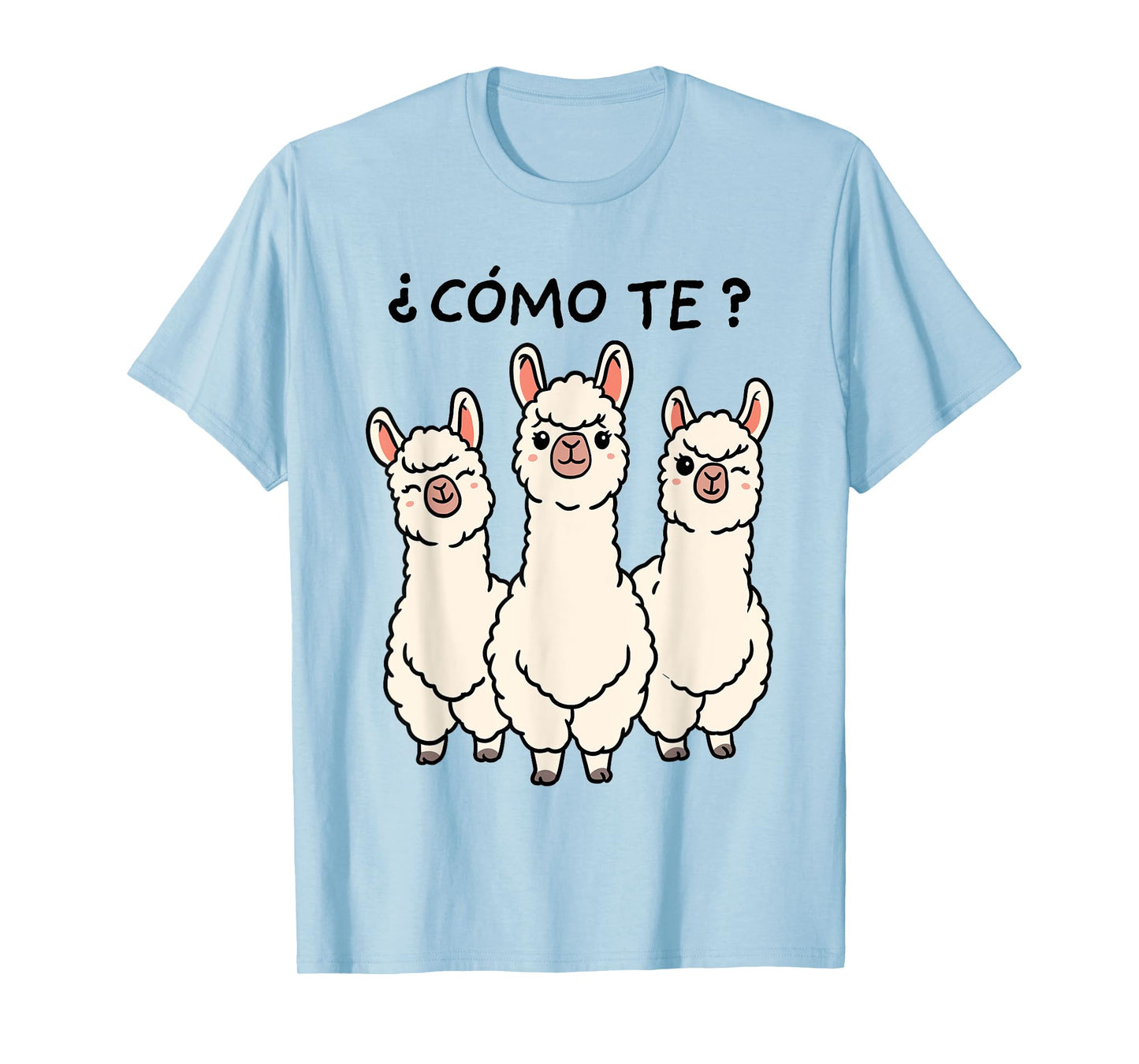 Como Te Llamas Shirt Funny Llama Spanish Teacher Joke Men Women Kids T-Shirt
