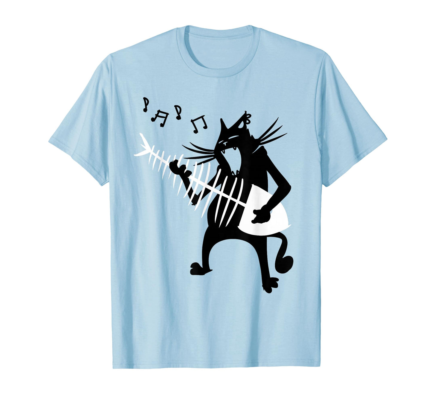 Cat Playing Guitar Music Lover Rock Roll Christmas Gift Tee T-Shirt