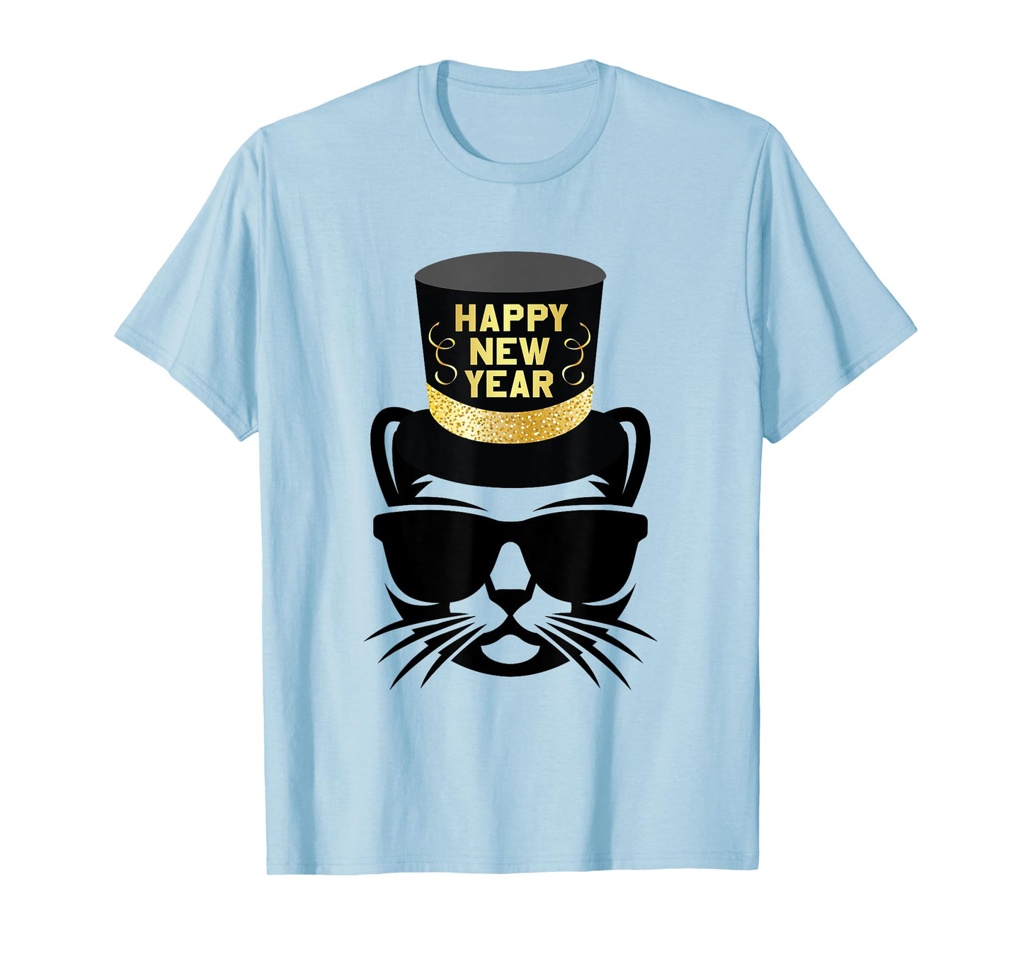 Happy New Year Cat T-Shirt T-Shirt
