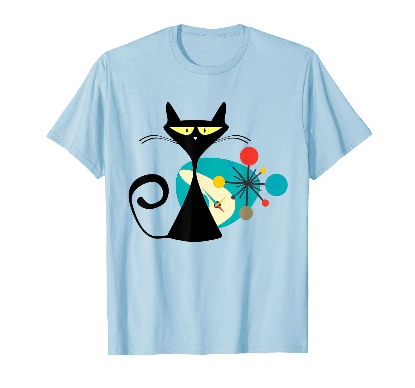 Midcentury Mid Century Cat Retro Atomic Age Space Modern T-Shirt