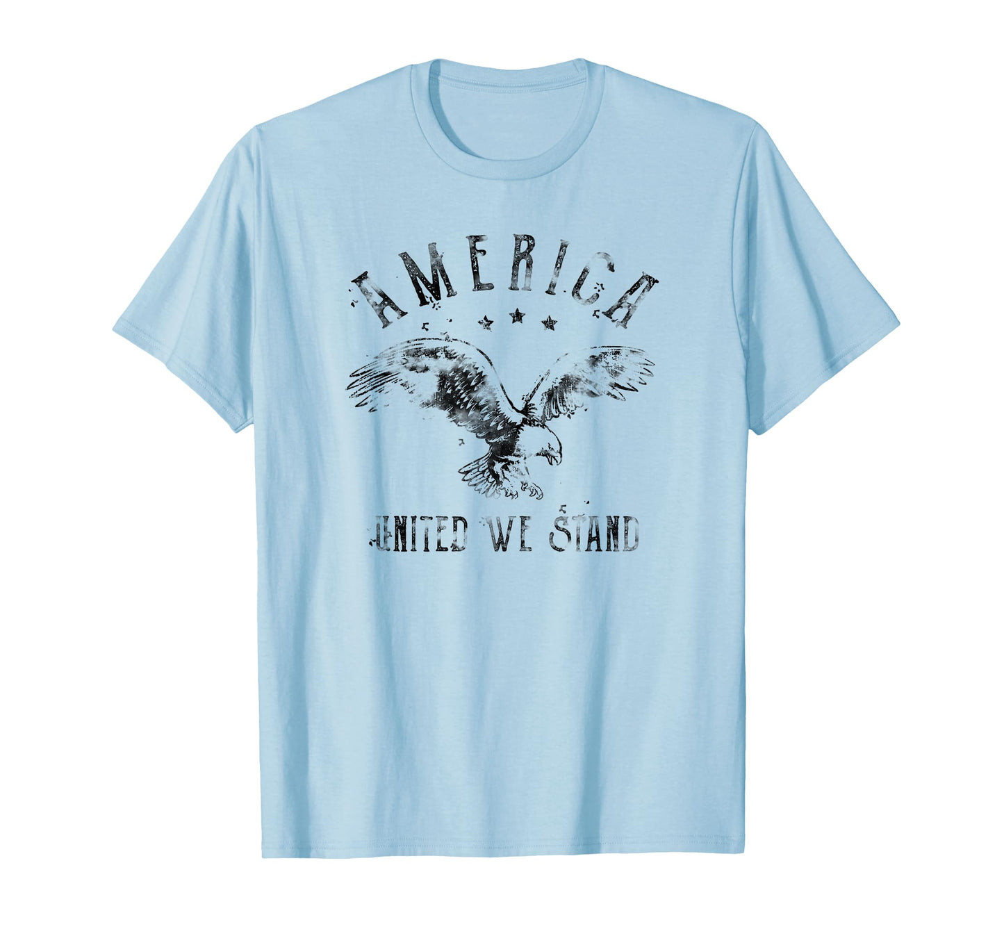 Trendy United We Stand Vintage American Eagle Logo T-Shirt