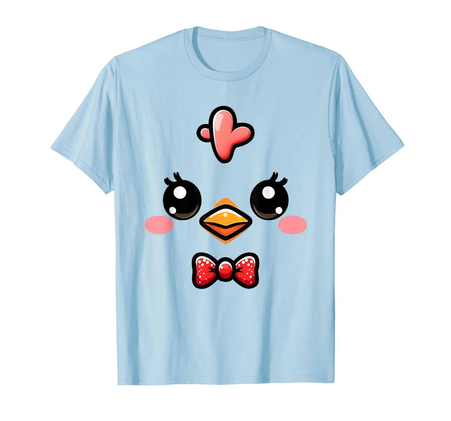 Cute Chicken Face Yellow Chick Costume Farm Animal Lover T-Shirt