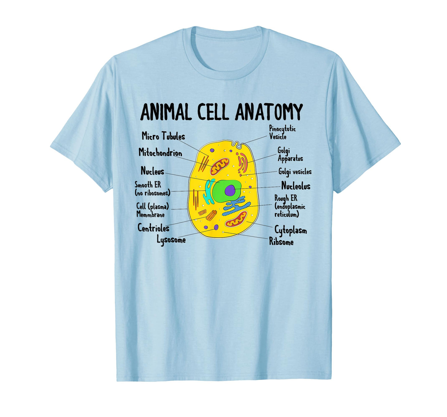 Anatomy Of Animal Cell Biology Biologist Science Student T-Shirt