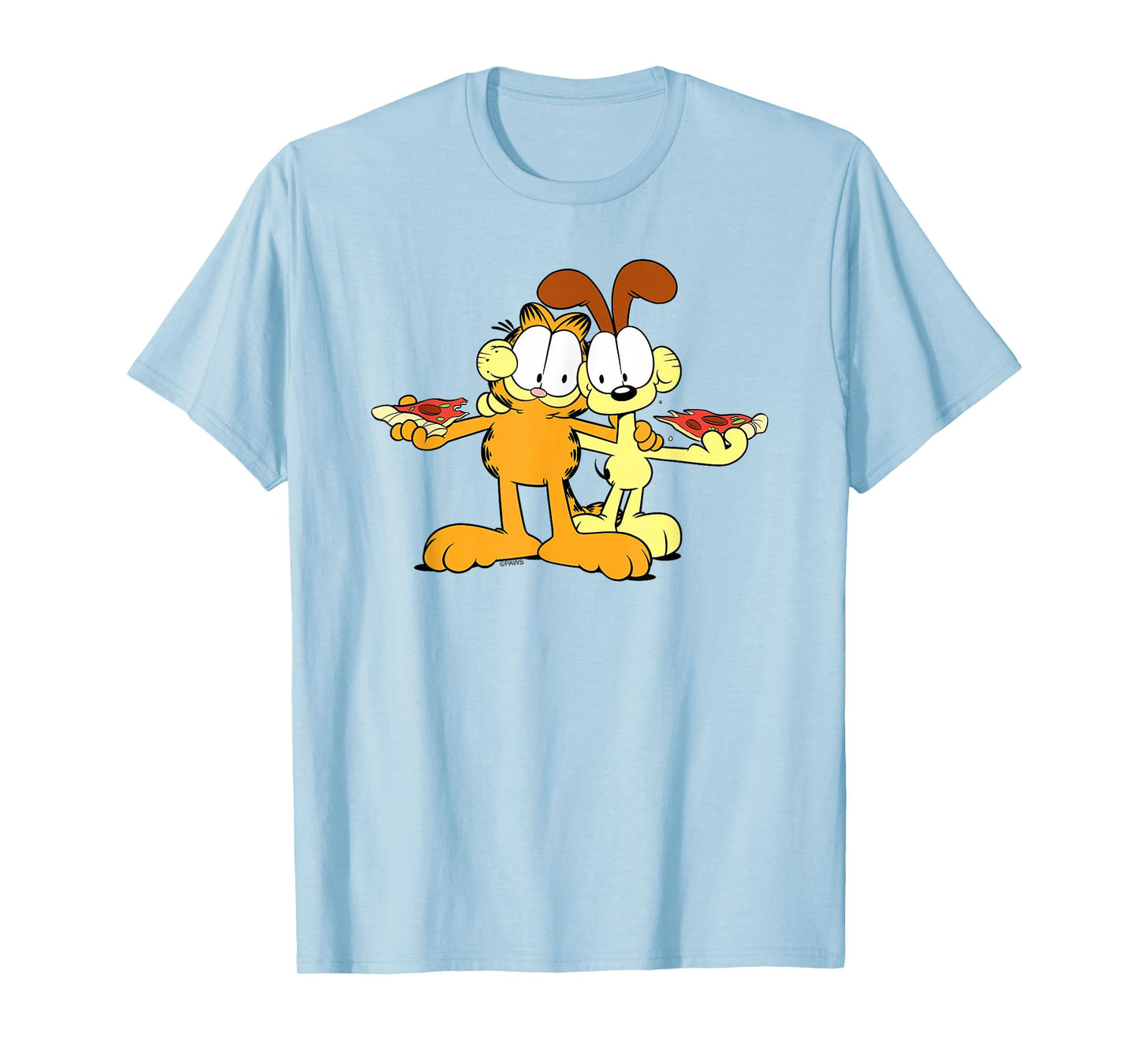 Garfield & Odie Happy Pizza Hug Cartoon Cat T-Shirt