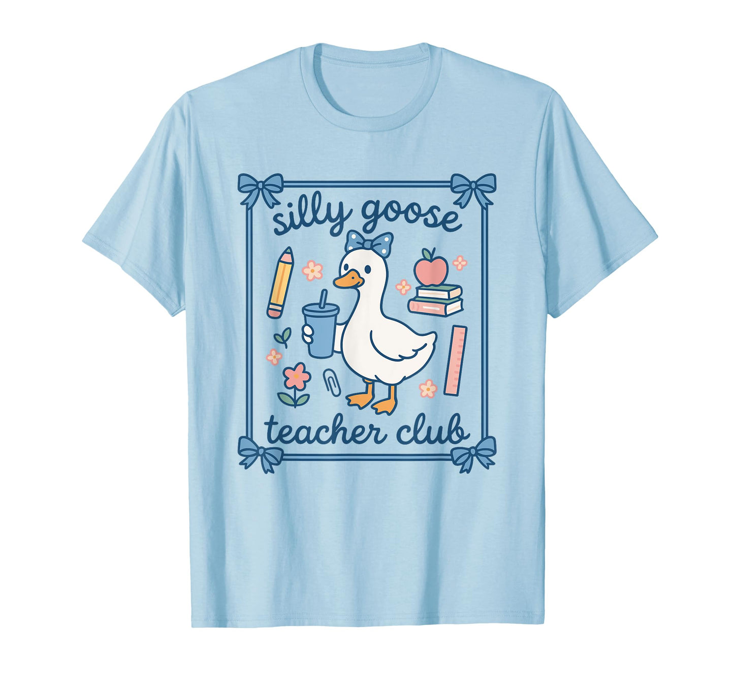Cute Silly Goose Teacher Club for Women T-Shirt