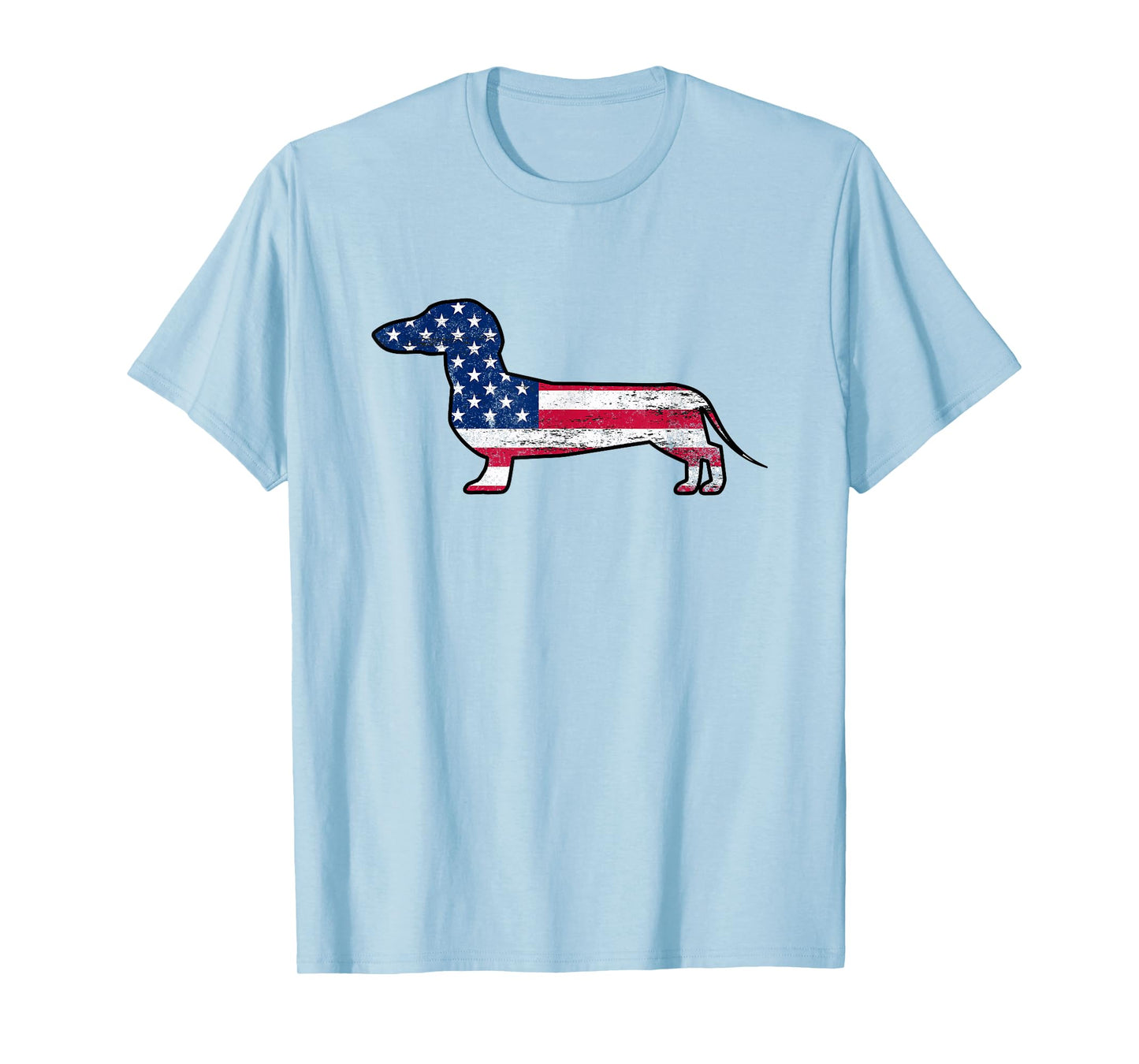 American Dachshund Patriotic Dog US Flag 4th Of July Gift T-Shirt for Women Kids Men