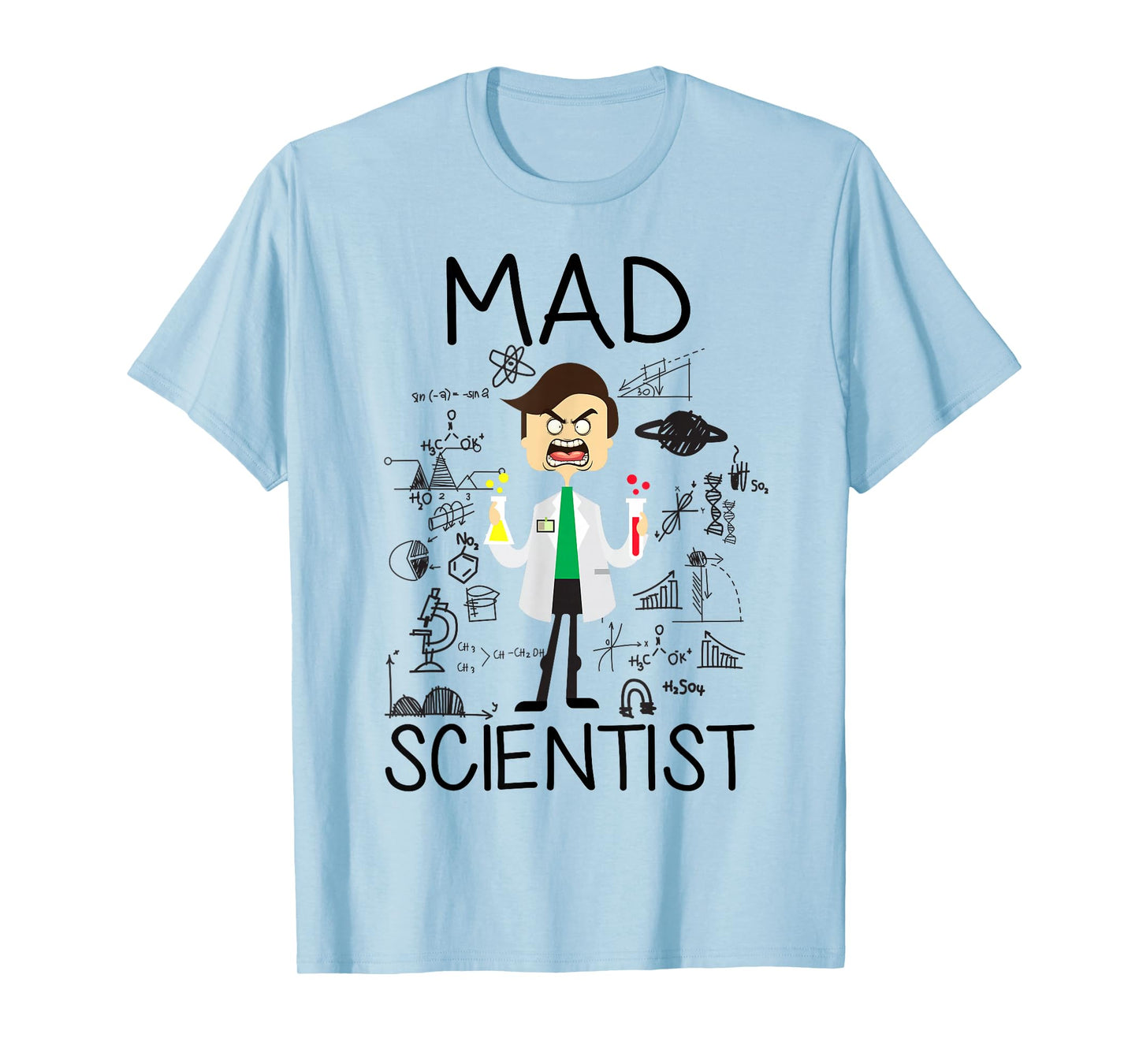 Mad Scientist Shirt Kids Boys Youth Funny Science Teacher T-Shirt
