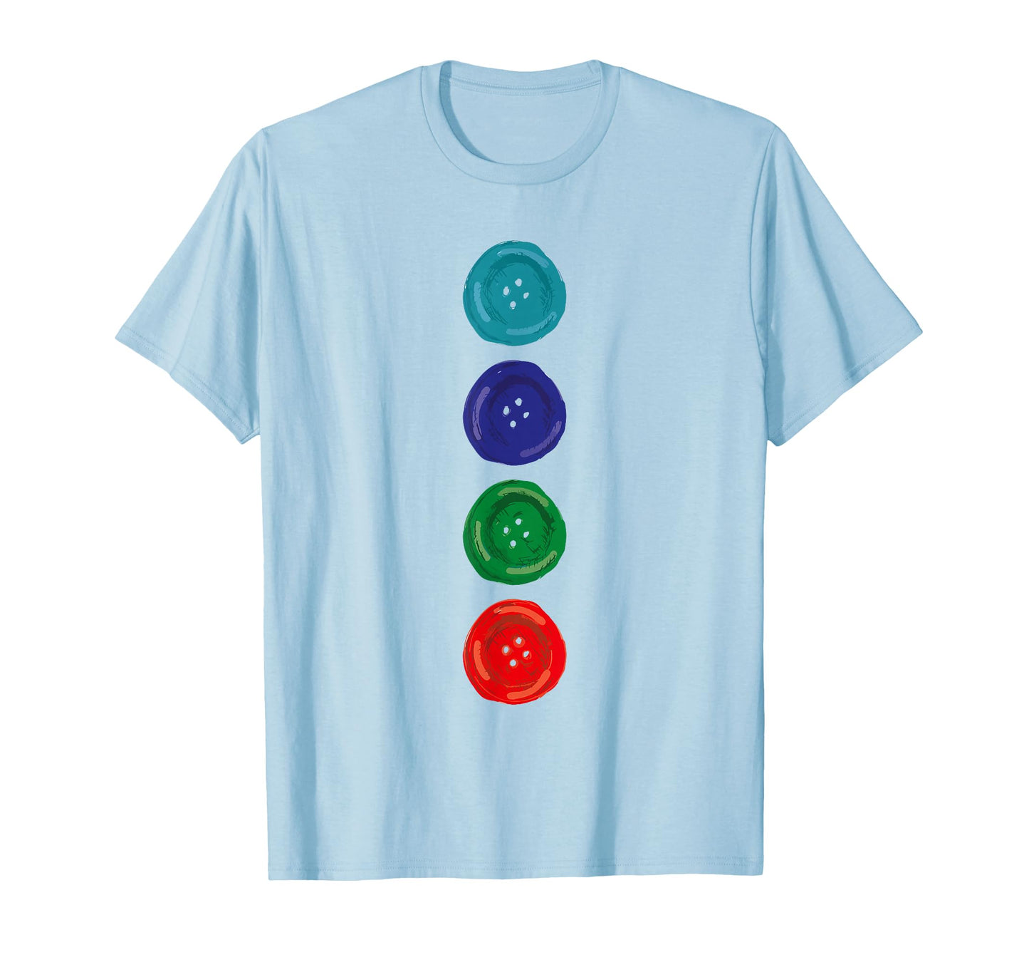 Four Groovy Buttons Blue Cat Funny Halloween Costume Kids T-Shirt