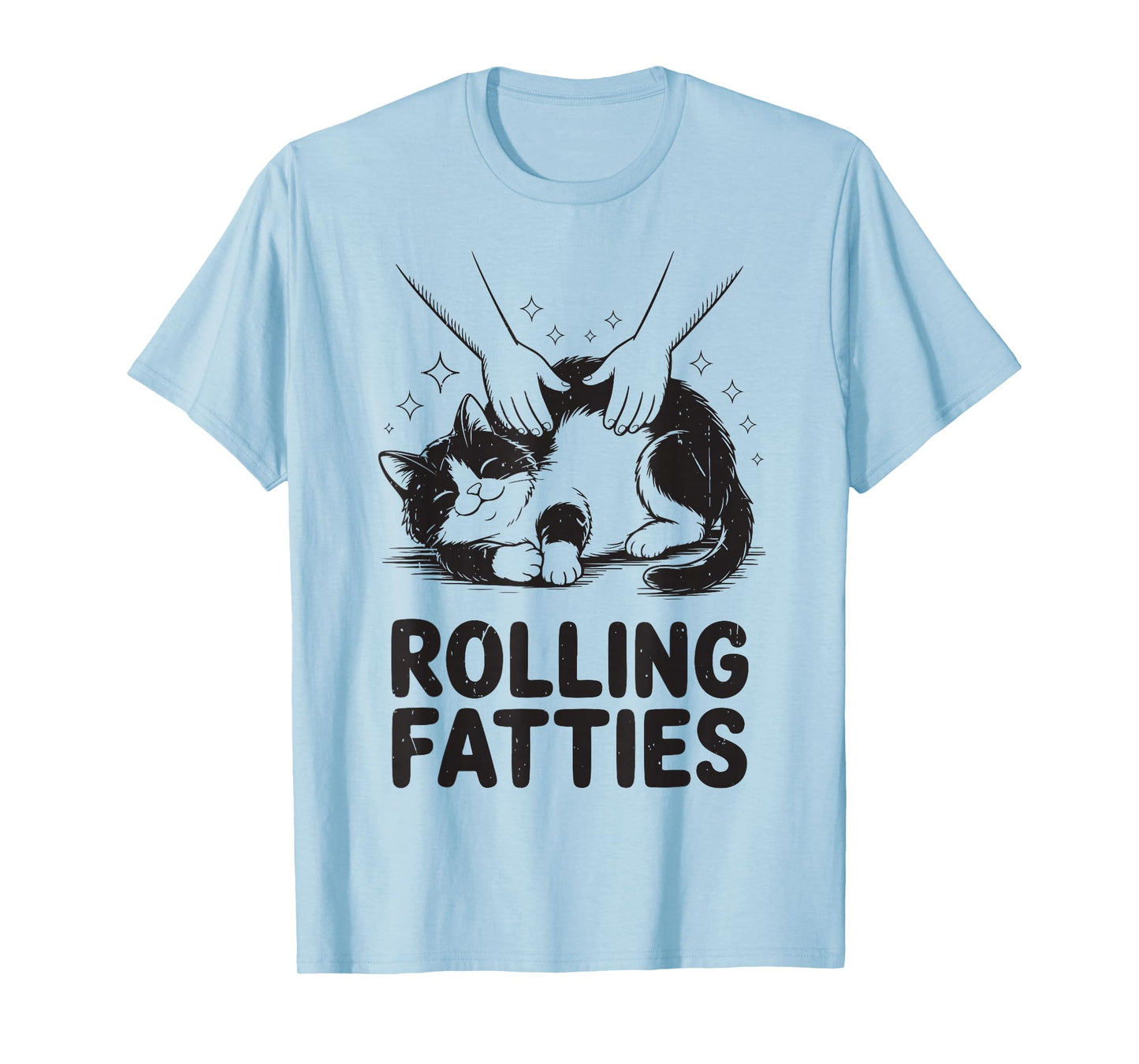 Rolling Fatties Tuxedo Cat-shirt Daddy Mom Men Women Funny T-Shirt