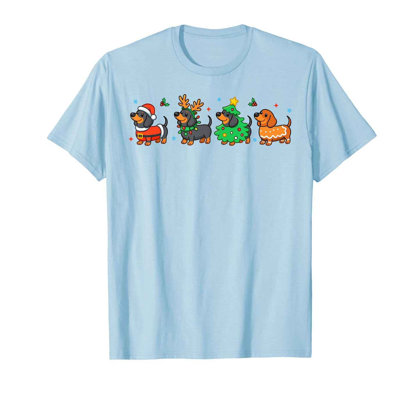 Christmas Dachshund Dog Weenie Merry Woofmas Dog Mom Dad T-Shirt