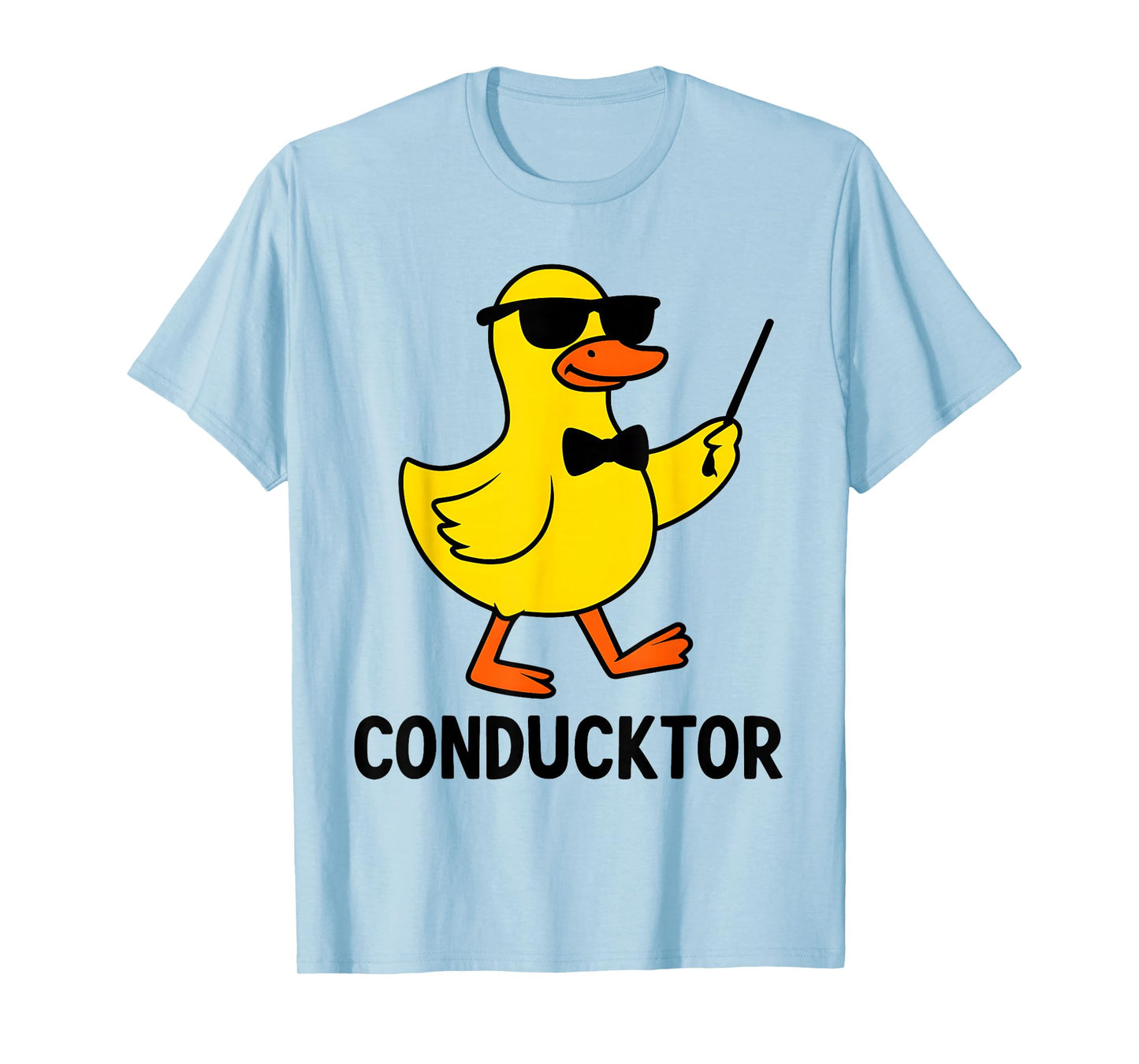 Conducktor Funny Duck Music Pun Orchestra Design T-Shirt