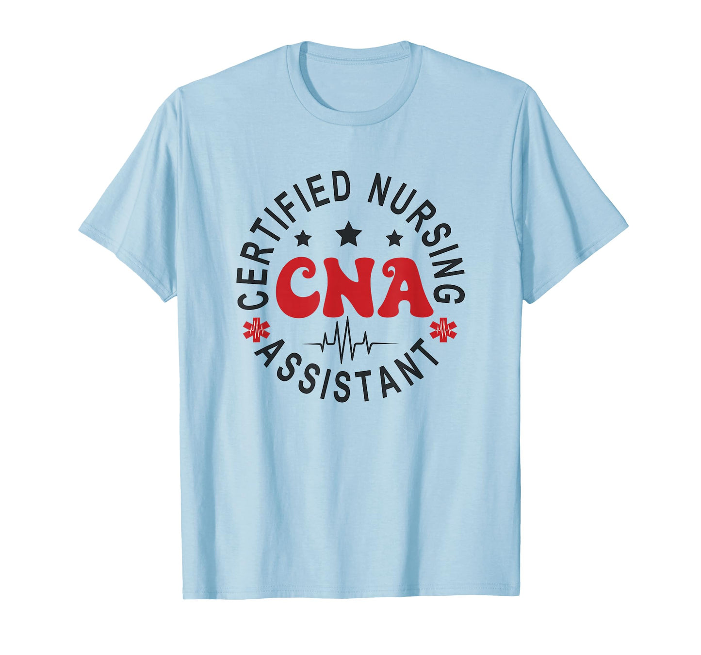 Certified Nurse Assistant Apparel CNA T-Shirt, Unisex-Adults, Short Sleeve, Nursing T-Shirts, Grey, Small