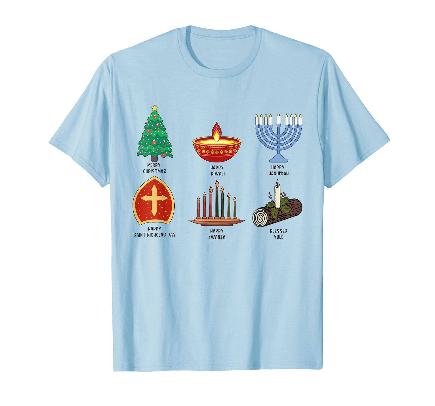 Happy Holidays Around The World Multicultural Celebration T-Shirt