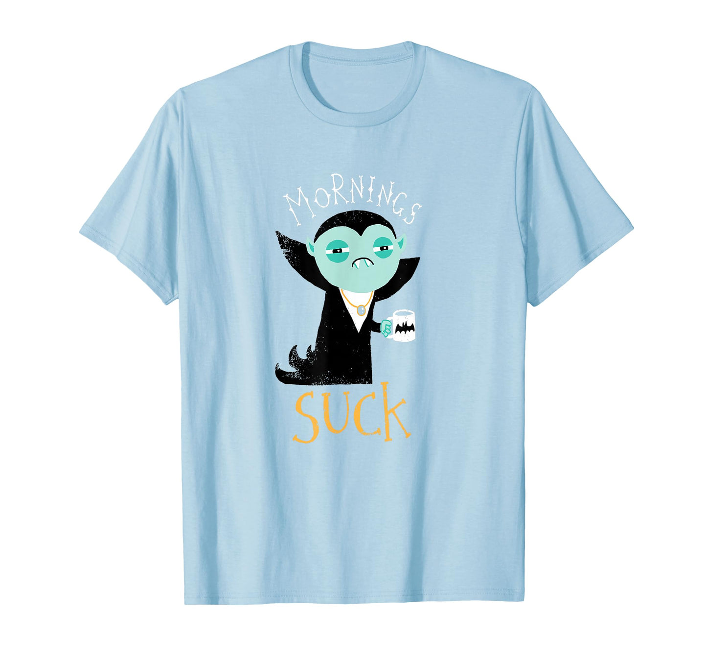 Mornings Suck - Cute Vampire T-Shirt DM T-Shirt