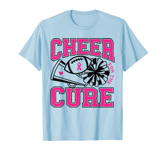 Cheer For The Cure Breast Cancer Awareness Cheerleader T-Shirt