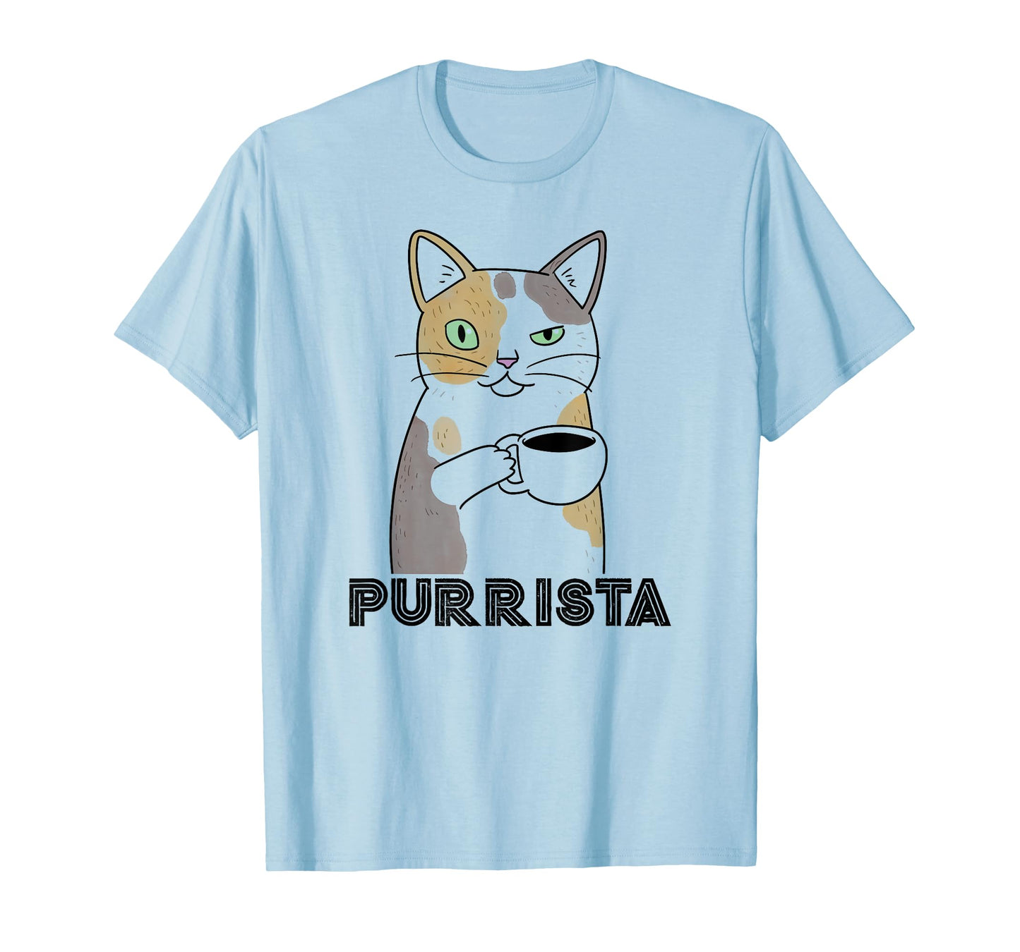 Coffee Cat | Purr-ista Barista | Funny Graphic T Shirt
