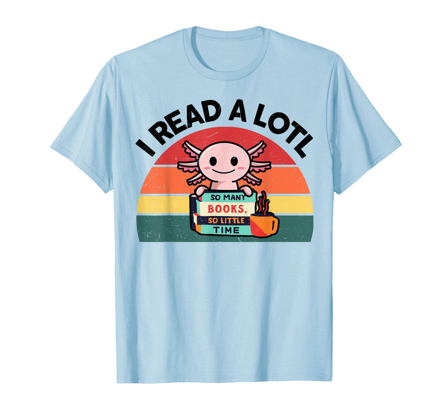 Axolotl-Shirt Reading Book Readsolotl Kids Boys Girls Cute T-Shirt