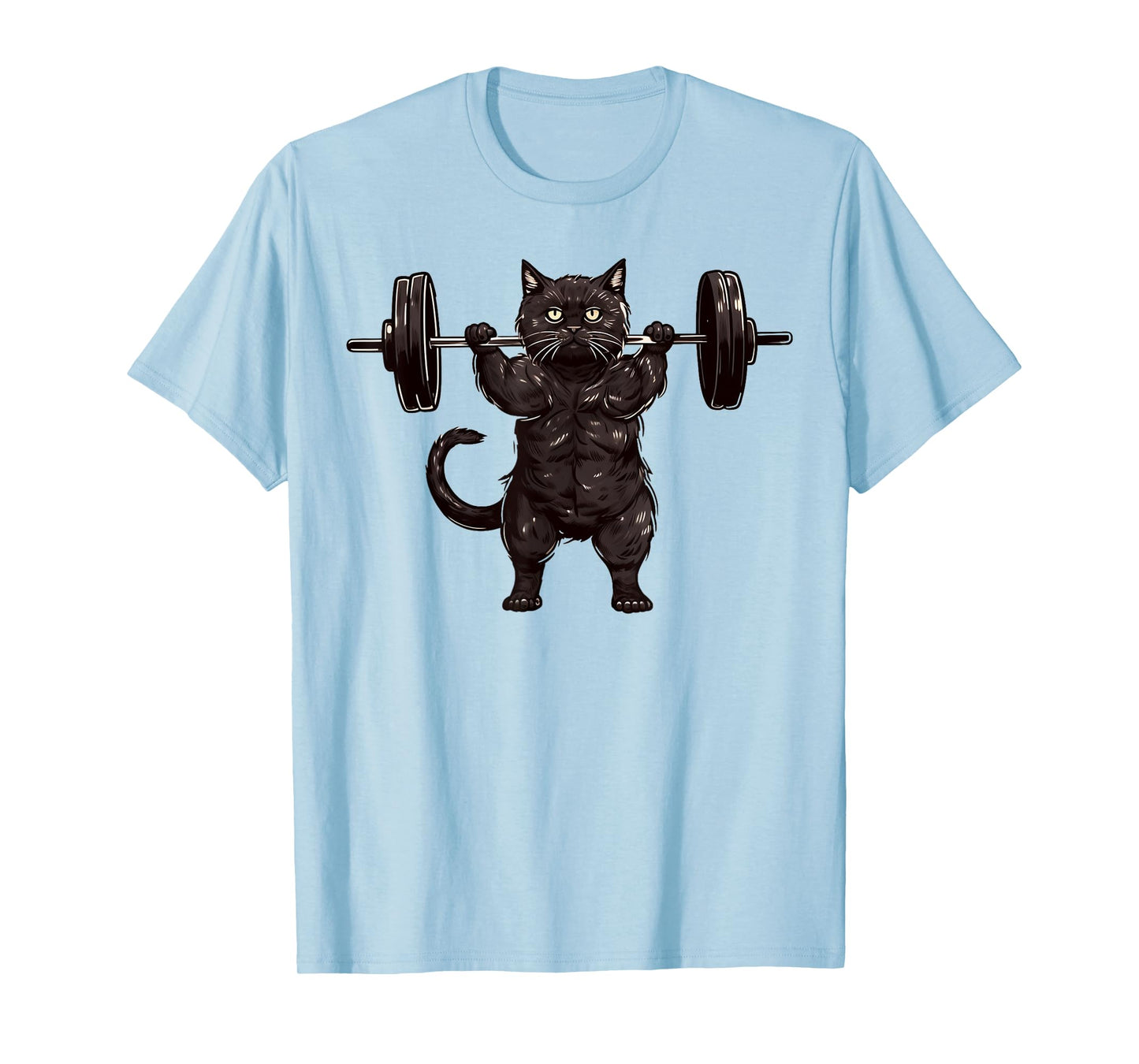 Cat Workout, Cat Deadlift, Powerlifting Kitty Weightlifting Men Women Girls Kids T-Shirt