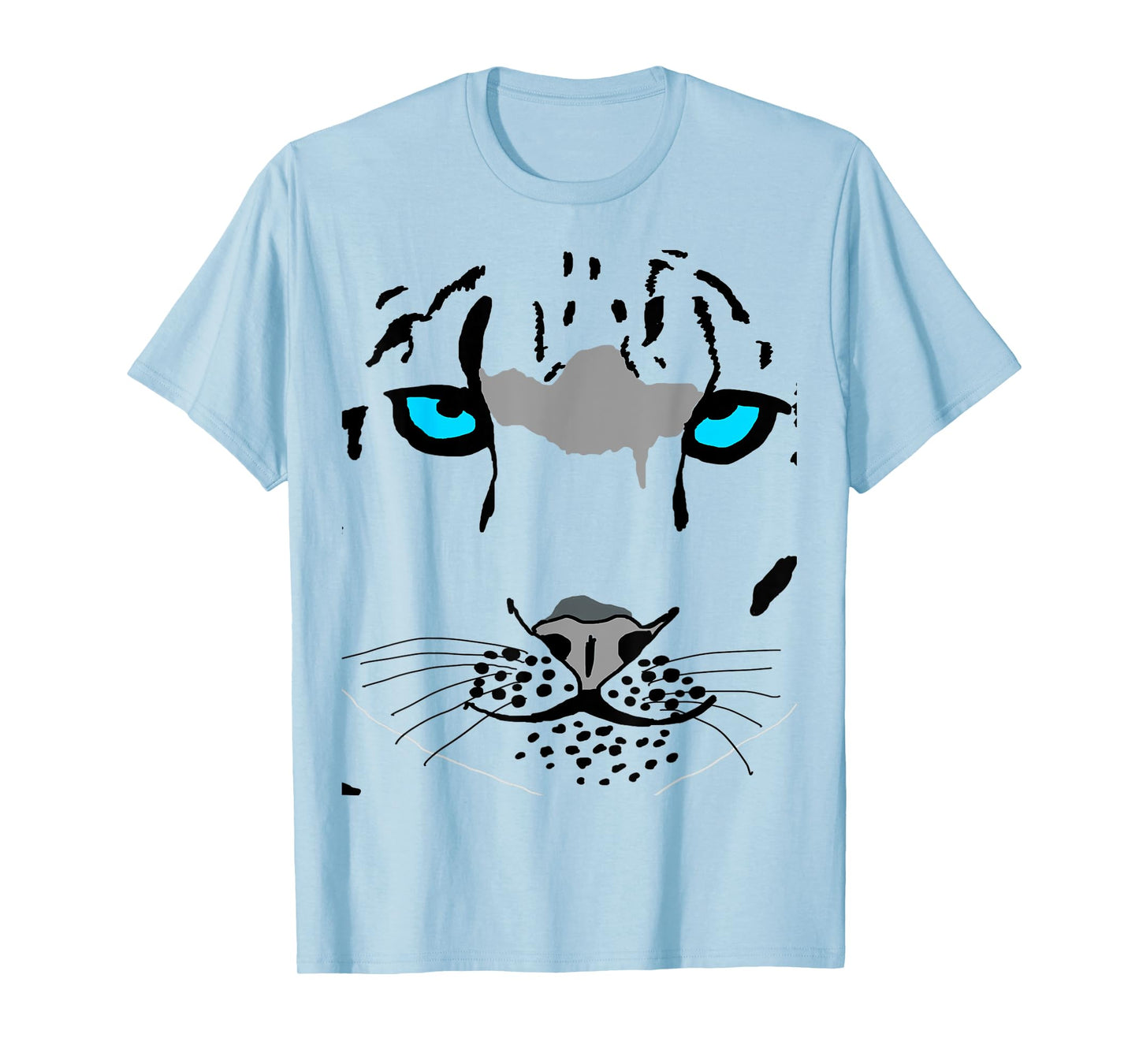 Snow Leopard Costume Big Wild Cat Tiger Halloween Wildcat Men Women Kids T-Shirt