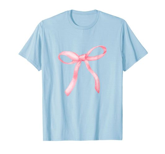 Coquette Bow Simple Pink Cute Girl T-Shirt